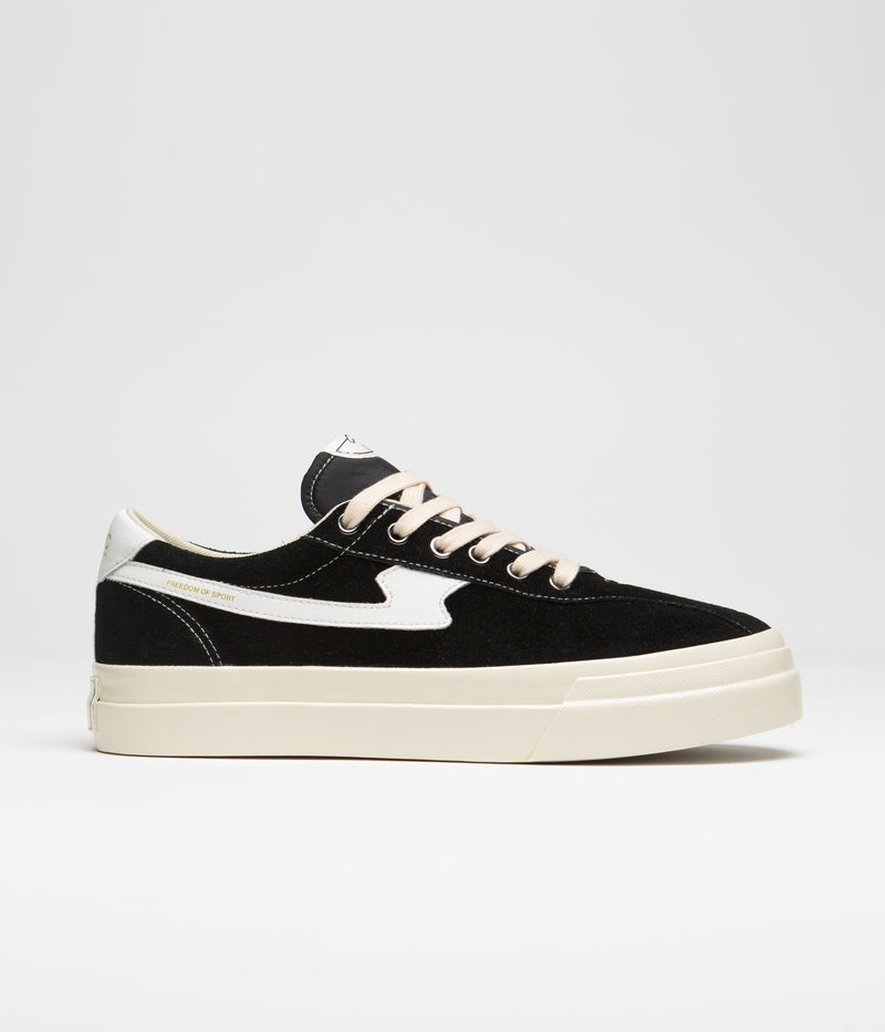 Stepney Workers Club Dellow S-Strike Suede Shoes in Black and White