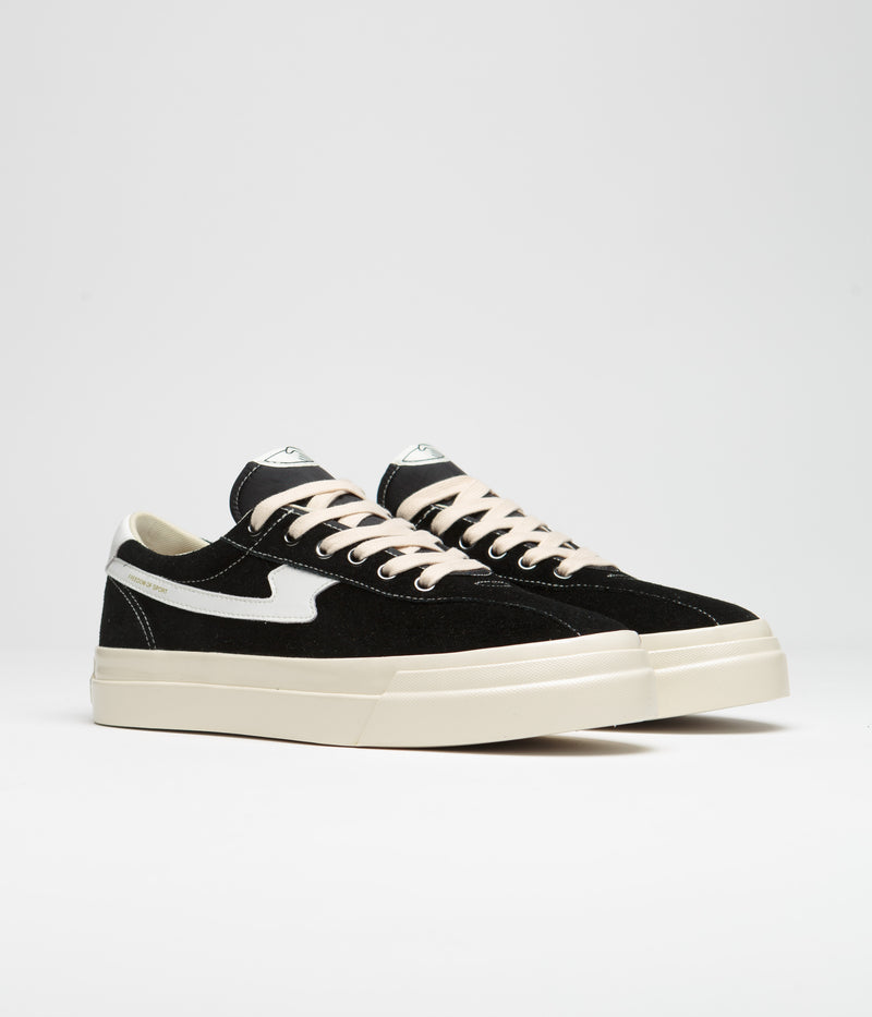 Stepney Workers Club Dellow S-Strike Suede Shoes in Black and White