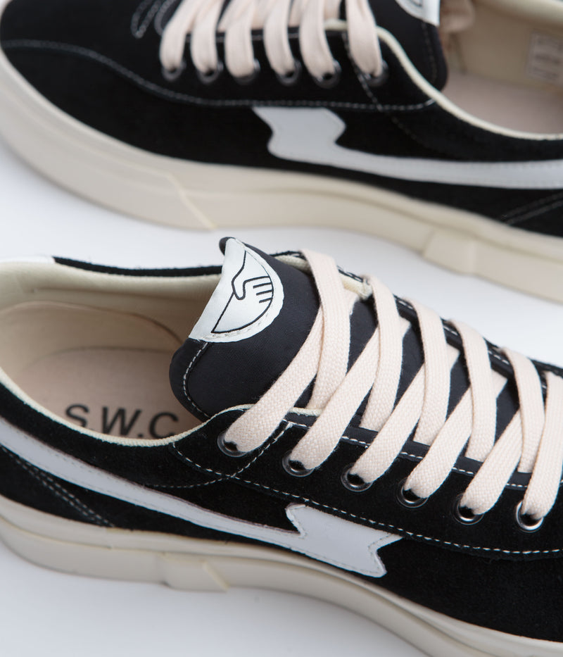 Stepney Workers Club Dellow S-Strike Suede Shoes in Black and White