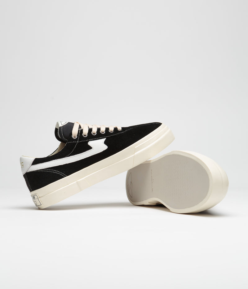 Stepney Workers Club Dellow S-Strike Suede Shoes in Black and White