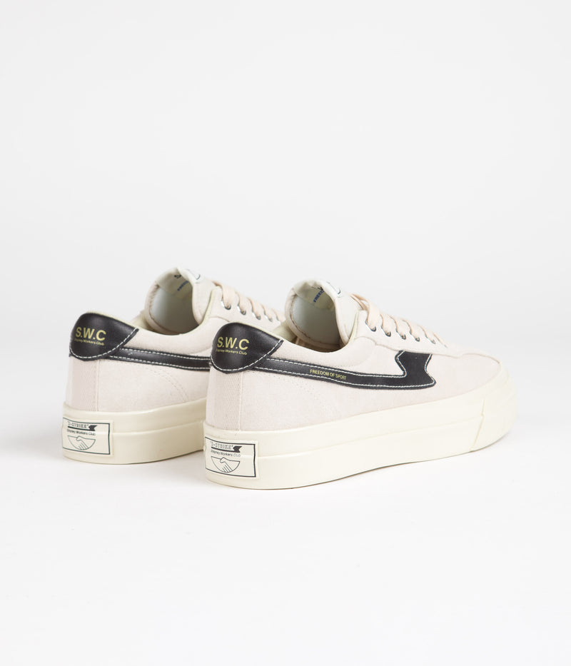 Stepney Workers Club Dellow S-Strike Suede Shoes in Ecru and Black