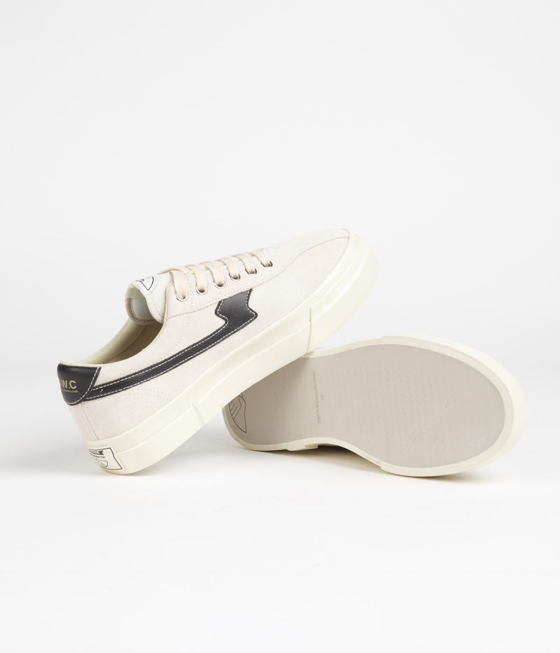 Stepney Workers Club Dellow S-Strike Suede Shoes in Ecru and Black