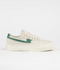 Stepney Workers Club Dellow S-Strike Suede Shoes in Ecru and Green