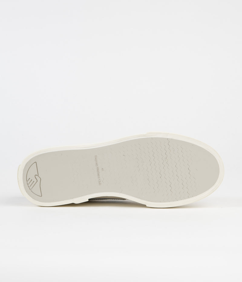 Stepney Workers Club Dellow S-Strike Suede Shoes in Ecru and Green