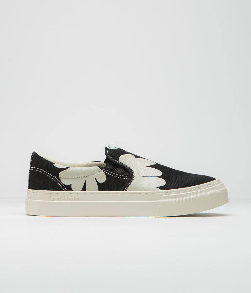 Stepney Workers Club Lister Cupsole Shroom Hands Shoes in Black and White
