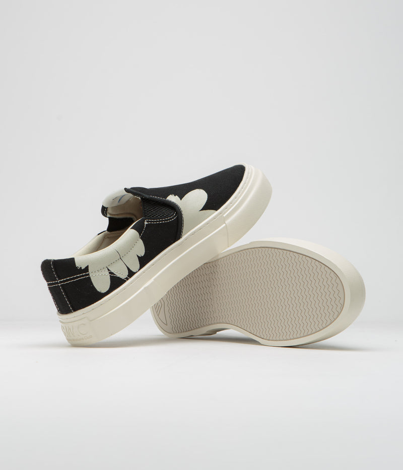 Stepney Workers Club Lister Cupsole Shroom Hands Shoes in Black and White