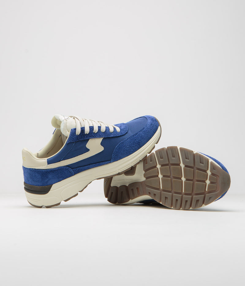 Stepney Workers Club Osier S-Strike Raw Suede Shoes in College Blue