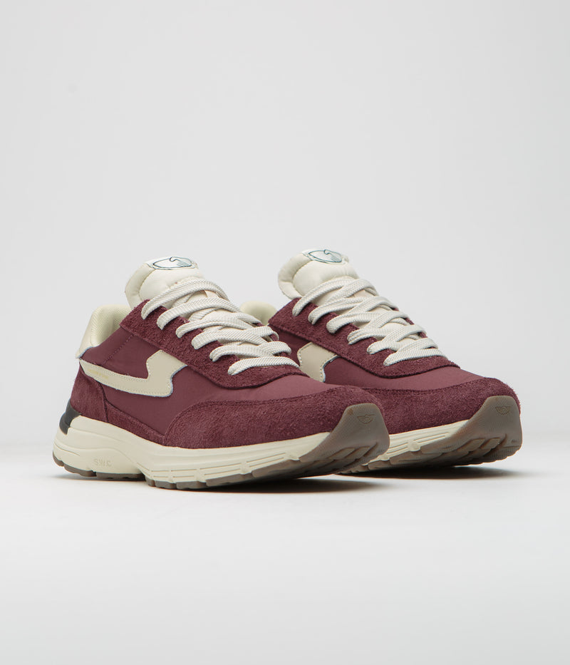 Stepney Workers Club Osier S-Strike Raw Suede Shoes in College Red