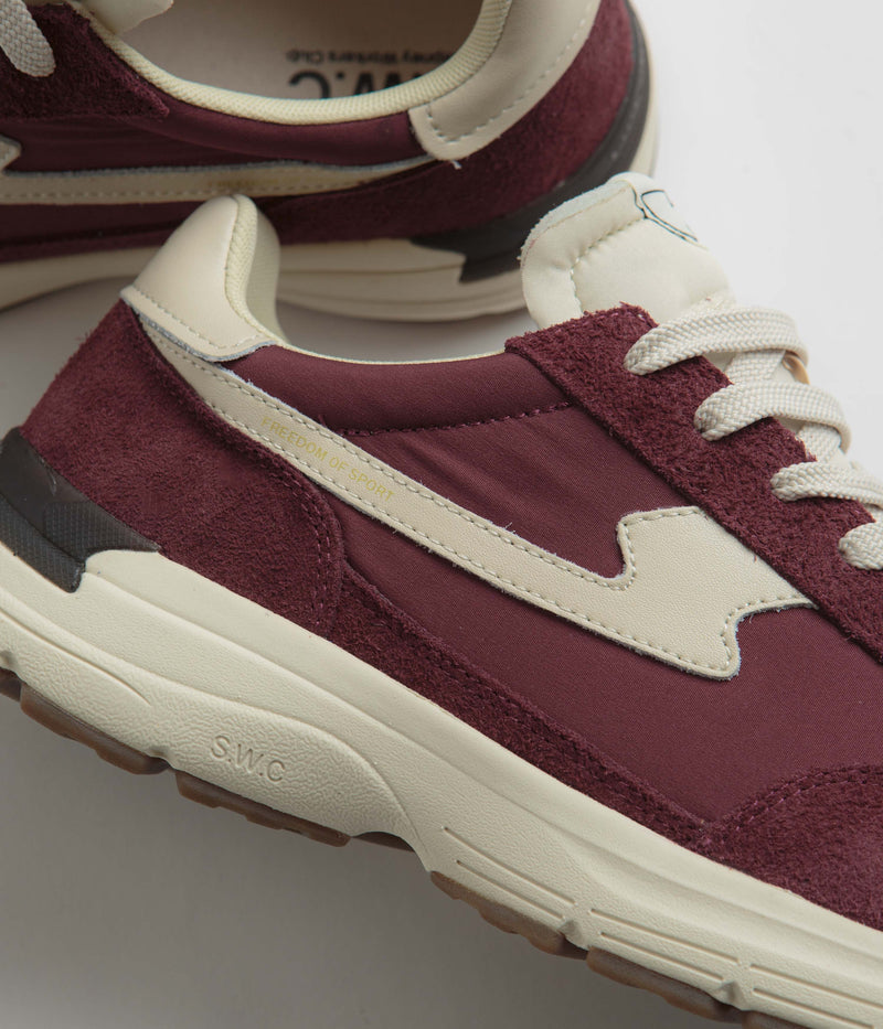 Stepney Workers Club Osier S-Strike Raw Suede Shoes in College Red