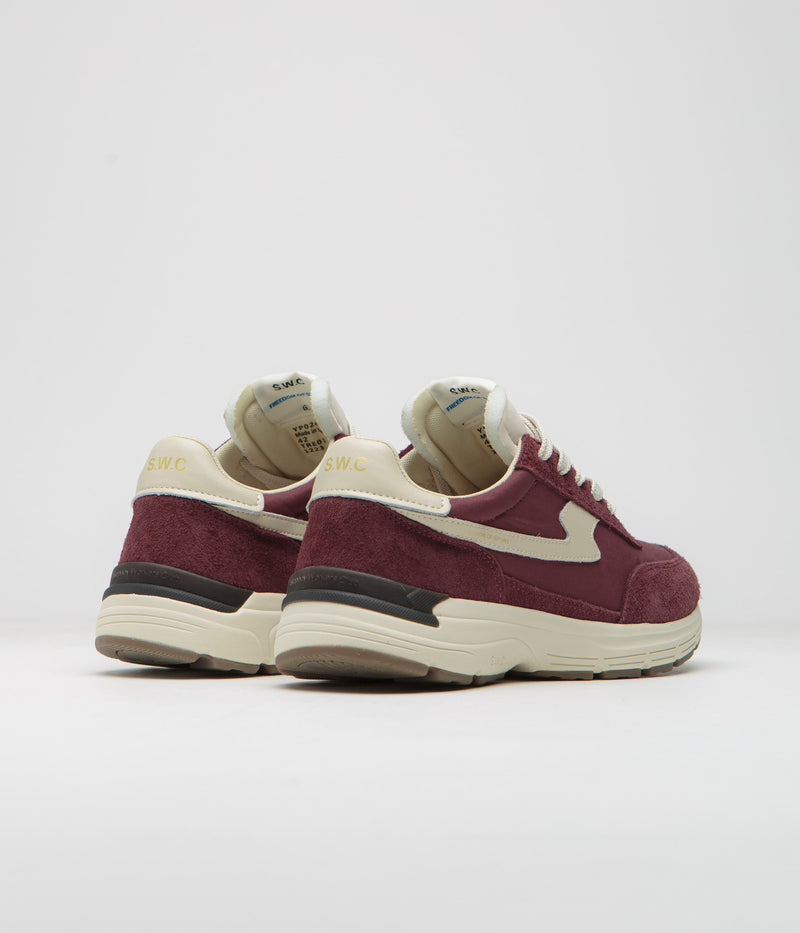 Stepney Workers Club Osier S-Strike Raw Suede Shoes in College Red