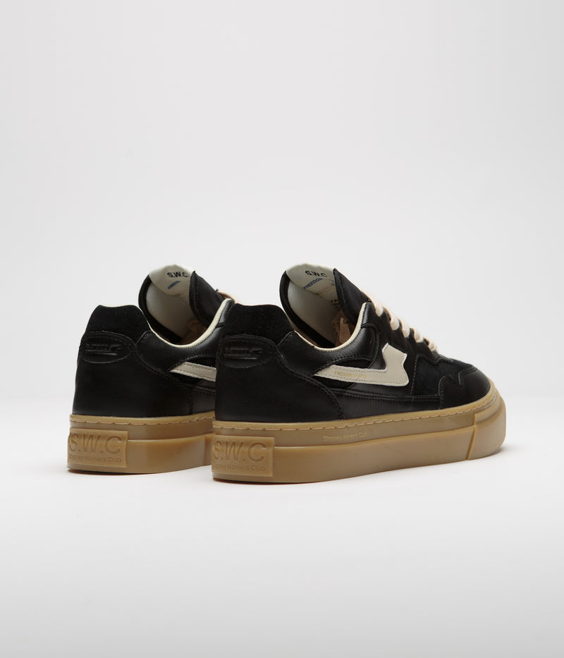 Stepney Workers Club Pearl S-Strike Leather Shoes in Black and Gum
