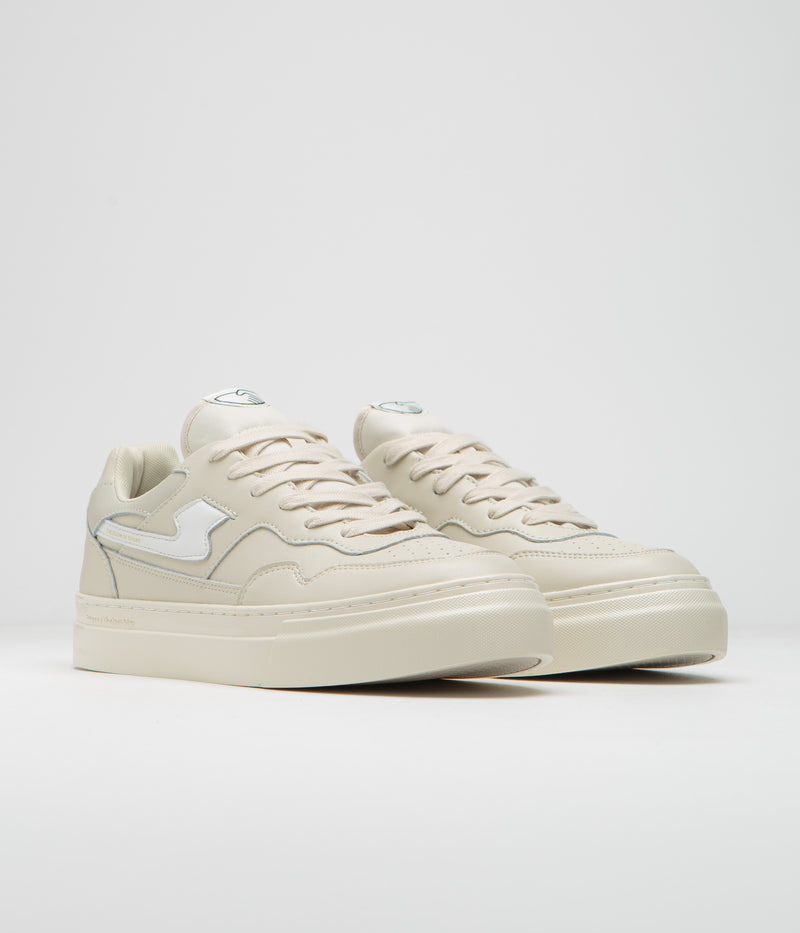 Stepney Workers Club Pearl S-Strike Leather Shoes in Ecru and White