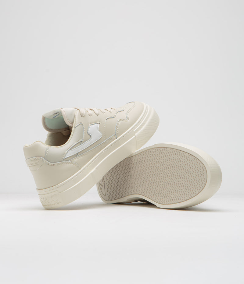Stepney Workers Club Pearl S-Strike Leather Shoes in Ecru and White
