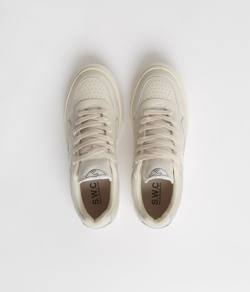 Stepney Workers Club Pearl S-Strike Leather Shoes in Ecru and White