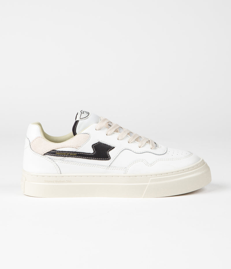 Stepney Workers Club Pearl S-Strike Leather Shoes in White and Black