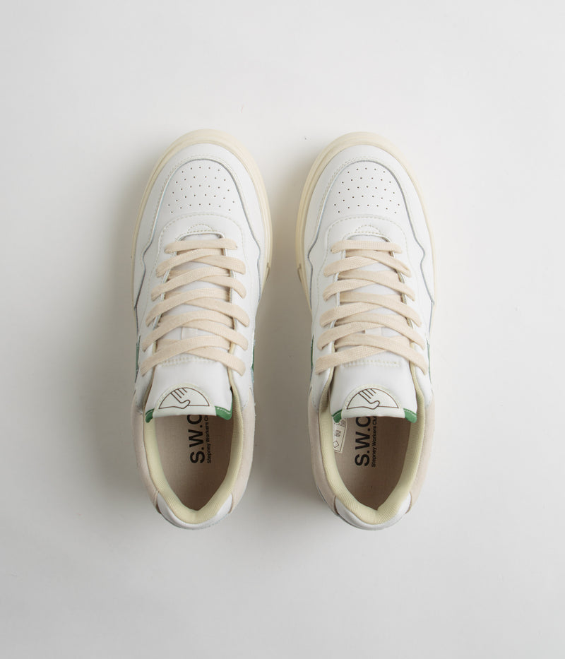 Stepney Workers Club Pearl S-Strike Leather Shoes in White and Green