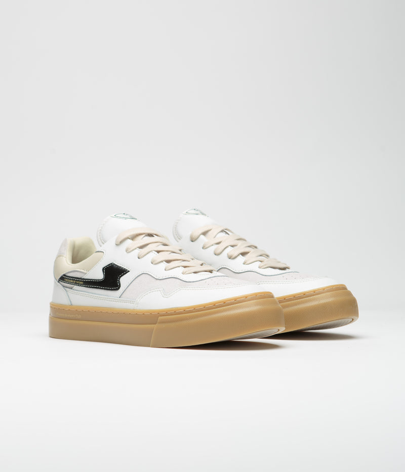 Stepney Workers Club Pearl S-Strike Leather Shoes in White and Gum