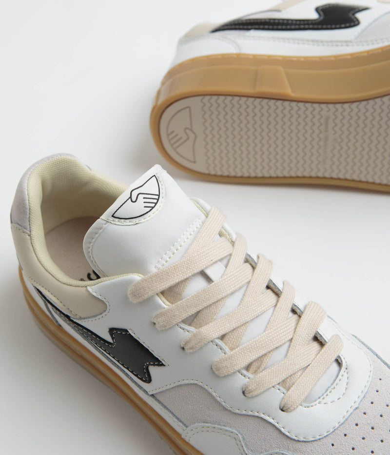 Stepney Workers Club Pearl S-Strike Leather Shoes in White and Gum