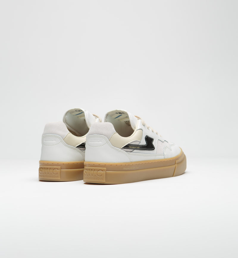 Stepney Workers Club Pearl S-Strike Leather Shoes in White and Gum