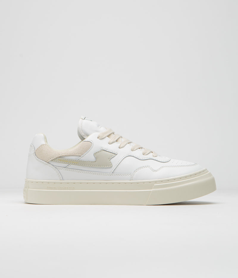 Stepney Workers Club Pearl S-Strike Leather Shoes in White and Putty