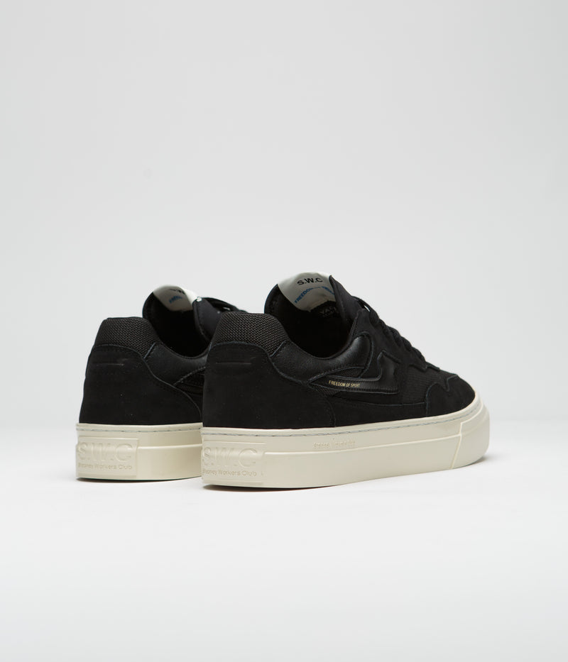 Stepney Workers Club Pearl S-Strike Nubuck Shoes in Black and Black