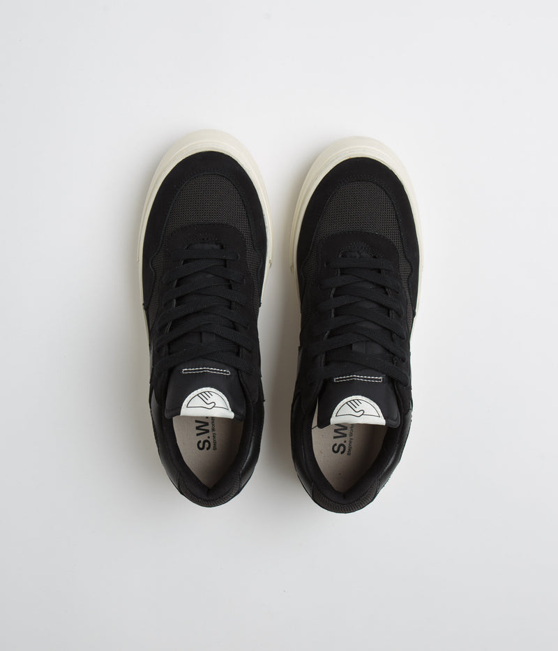 Stepney Workers Club Pearl S-Strike Nubuck Shoes in Black and Black