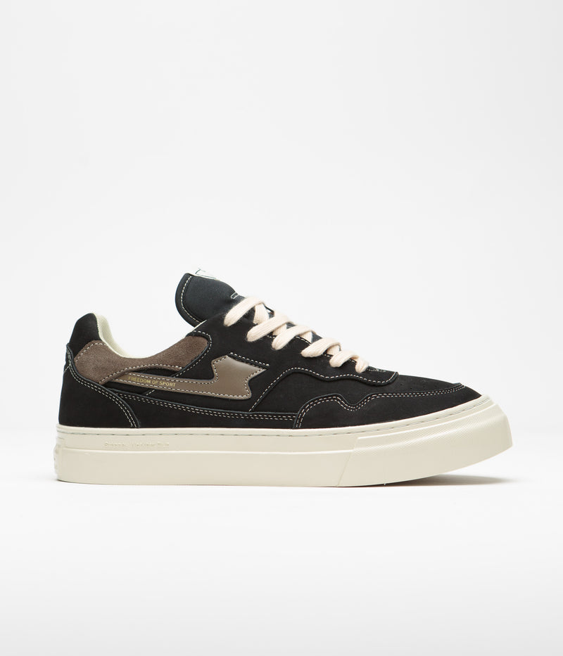 Stepney Workers Club Pearl S-Strike Nubuck Shoes in Off-Black