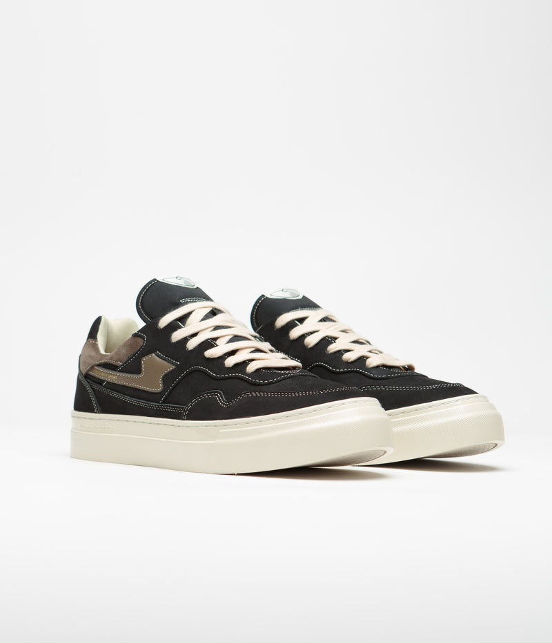 Stepney Workers Club Pearl S-Strike Nubuck Shoes in Off-Black