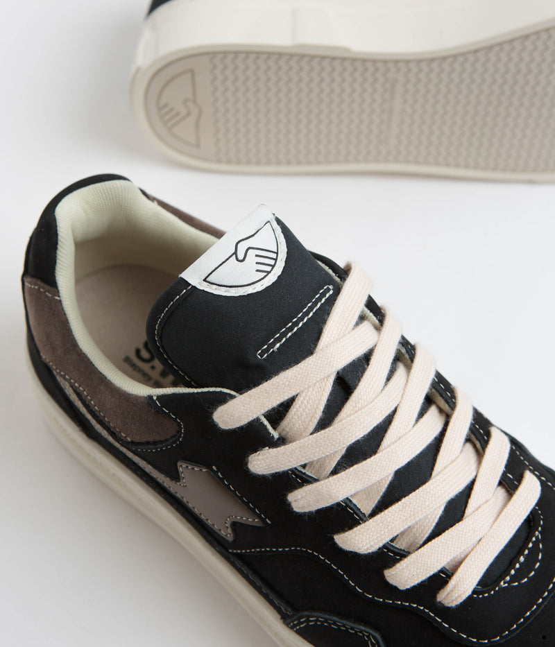 Stepney Workers Club Pearl S-Strike Nubuck Shoes in Off-Black