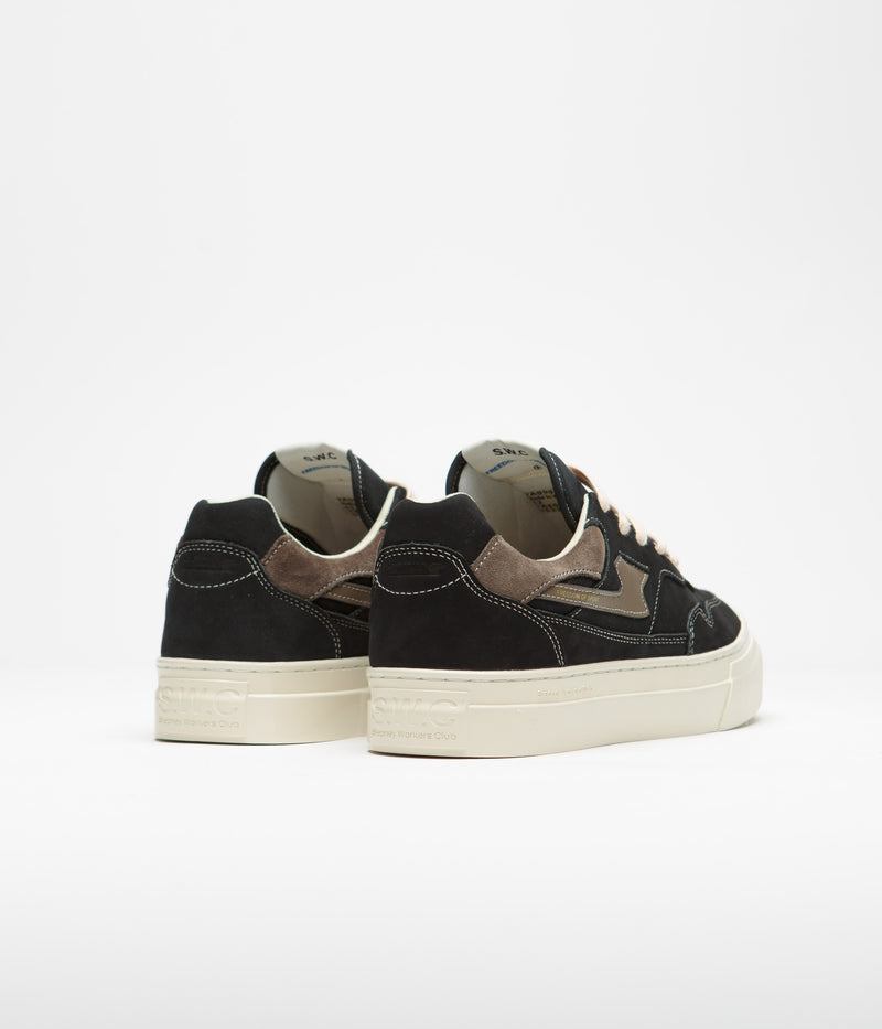 Stepney Workers Club Pearl S-Strike Nubuck Shoes in Off-Black