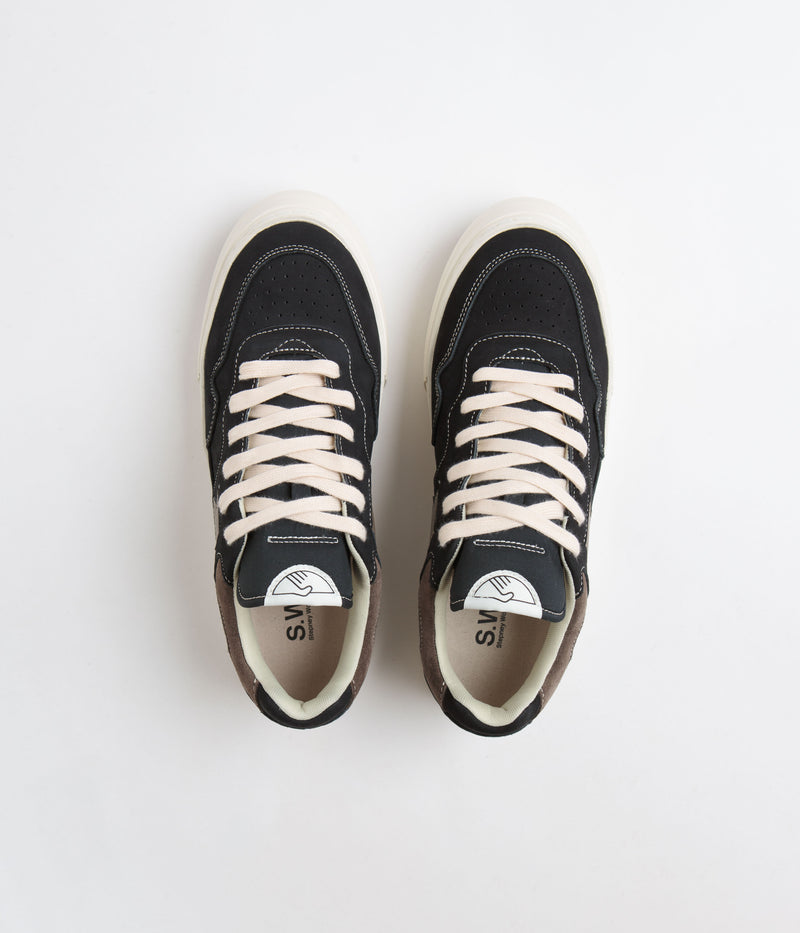 Stepney Workers Club Pearl S-Strike Nubuck Shoes in Off-Black