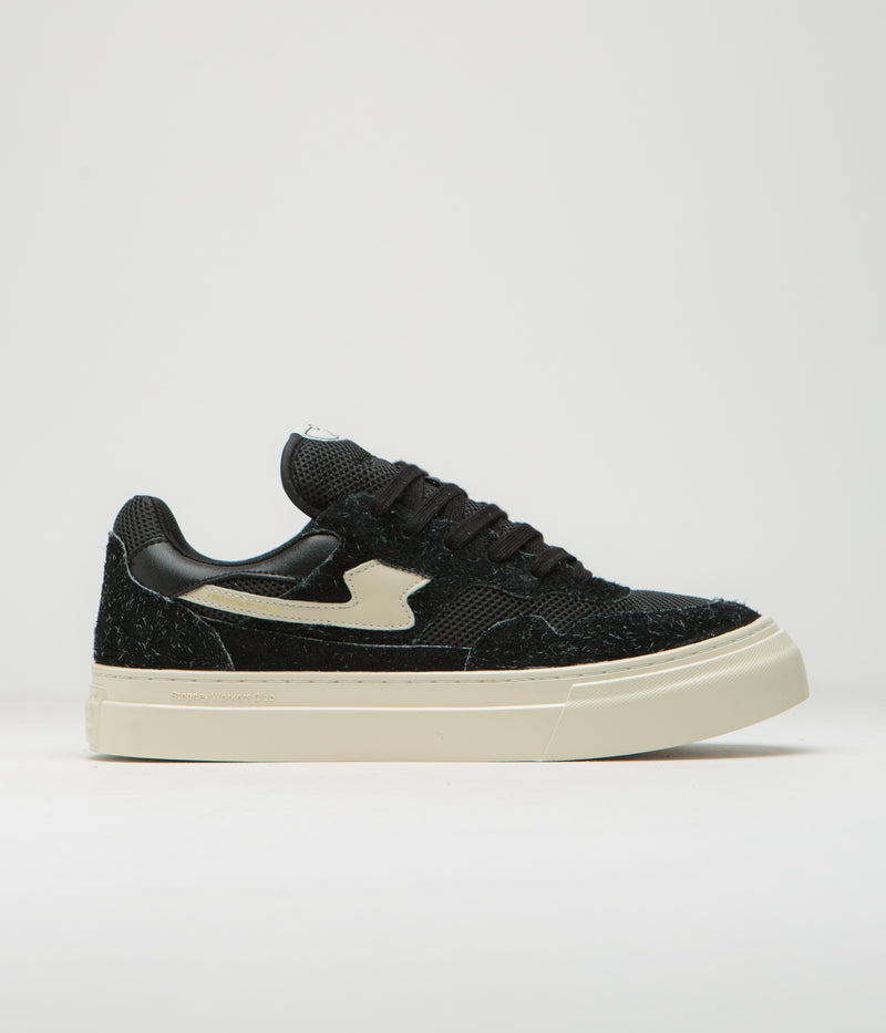 Stepney Workers Club Pearl S-Strike Raw Suede Shoes in Black