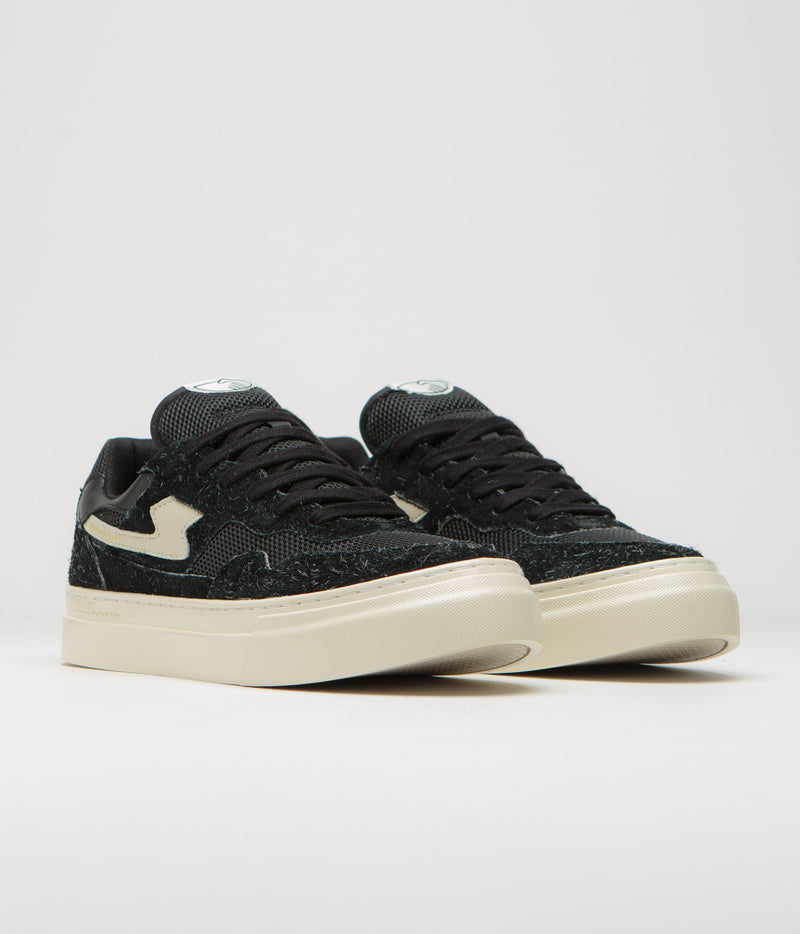 Stepney Workers Club Pearl S-Strike Raw Suede Shoes in Black