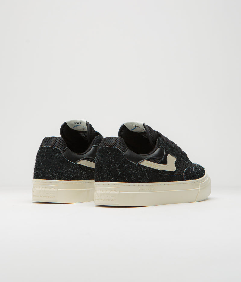 Stepney Workers Club Pearl S-Strike Raw Suede Shoes in Black