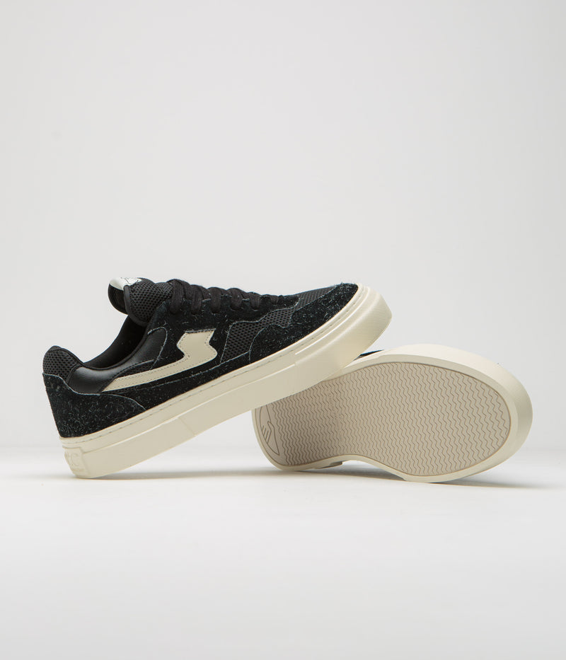 Stepney Workers Club Pearl S-Strike Raw Suede Shoes in Black