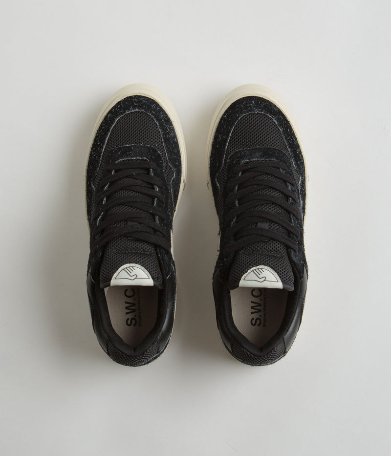 Stepney Workers Club Pearl S-Strike Raw Suede Shoes in Black