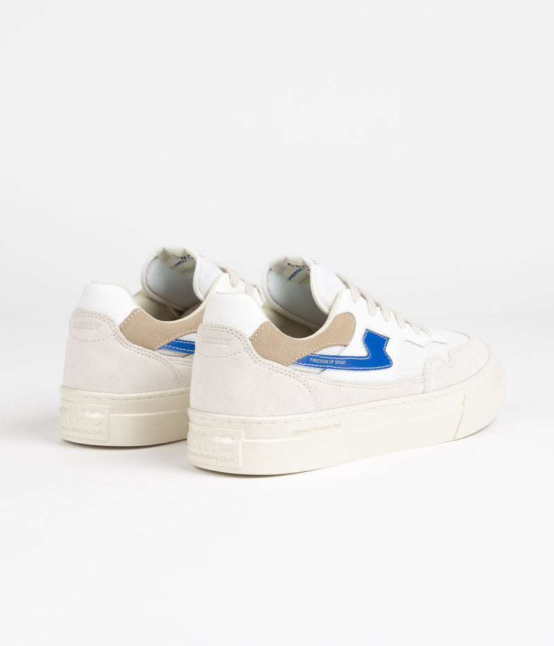 Stepney Workers Club Pearl S-Strike Suede Shoes in Ecru and Blue