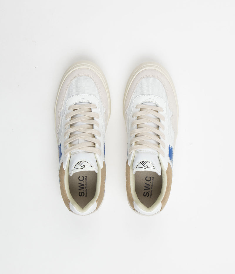 Stepney Workers Club Pearl S-Strike Suede Shoes in Ecru and Blue