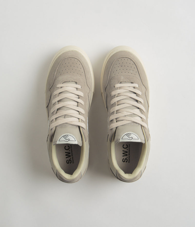 Stepney Workers Club Pearl S-Strike Suede Shoes in Light Grey and White