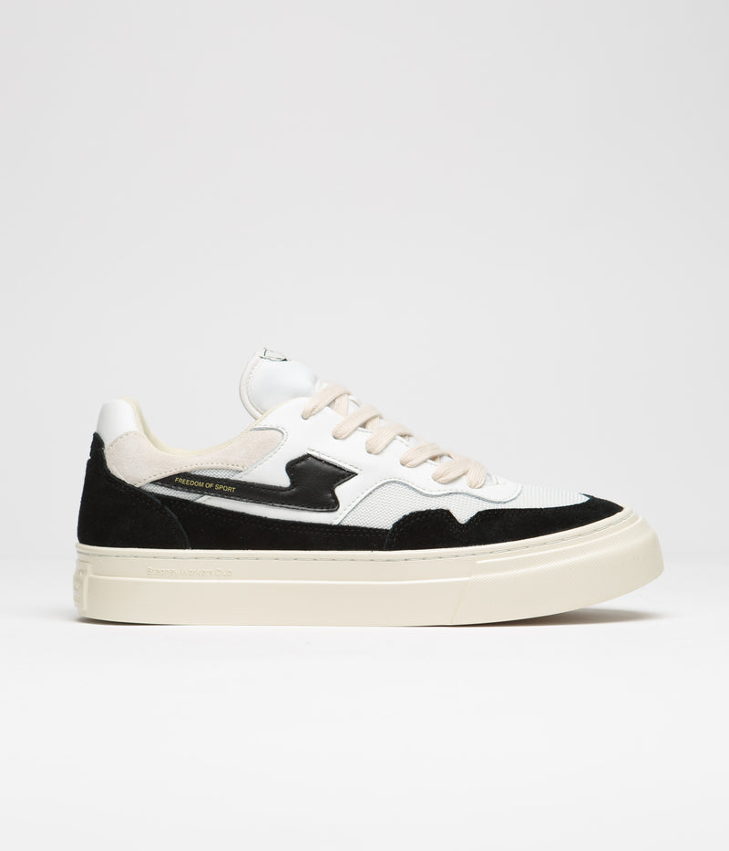 Stepney Workers Club Pearl S-Strike Suede Shoes in White and Black