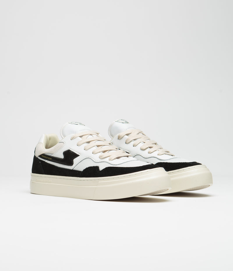 Stepney Workers Club Pearl S-Strike Suede Shoes in White and Black