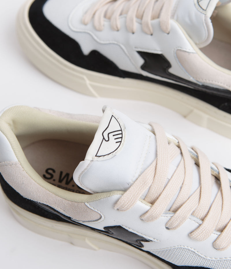 Stepney Workers Club Pearl S-Strike Suede Shoes in White and Black