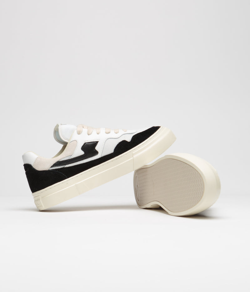 Stepney Workers Club Pearl S-Strike Suede Shoes in White and Black
