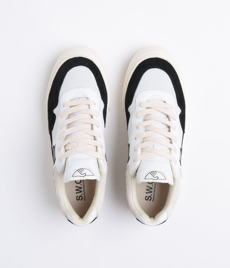 Stepney Workers Club Pearl S-Strike Suede Shoes in White and Black