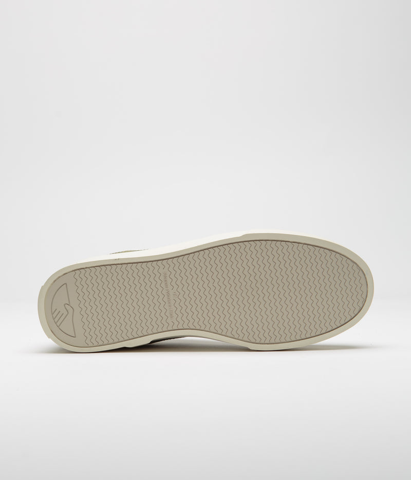 Stepney Workers Club Pearl S-Strike Suede Shoes in White and Moss