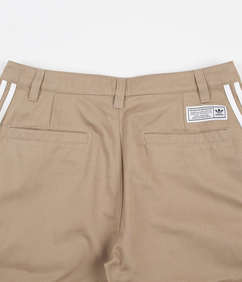 Adidas Striped Chino Pants in Hemp and White