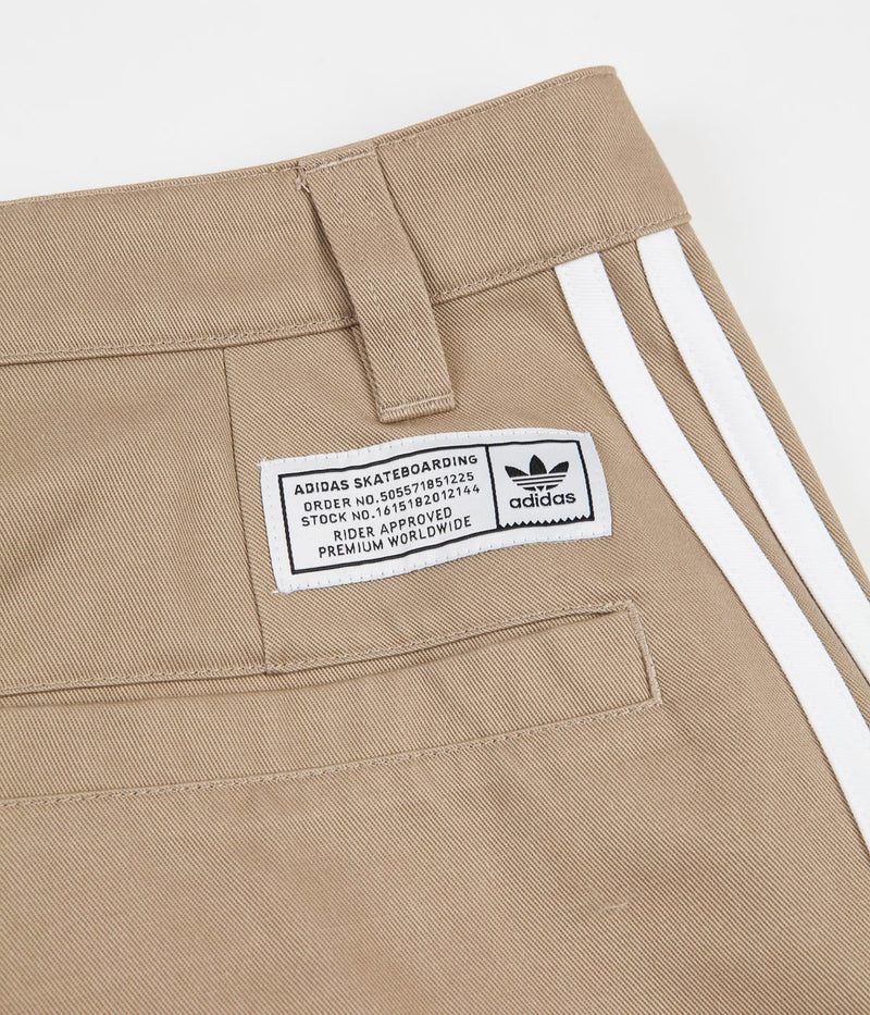 Adidas Striped Chino Pants in Hemp and White