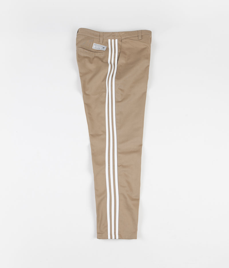 Adidas Striped Chino Pants in Hemp and White
