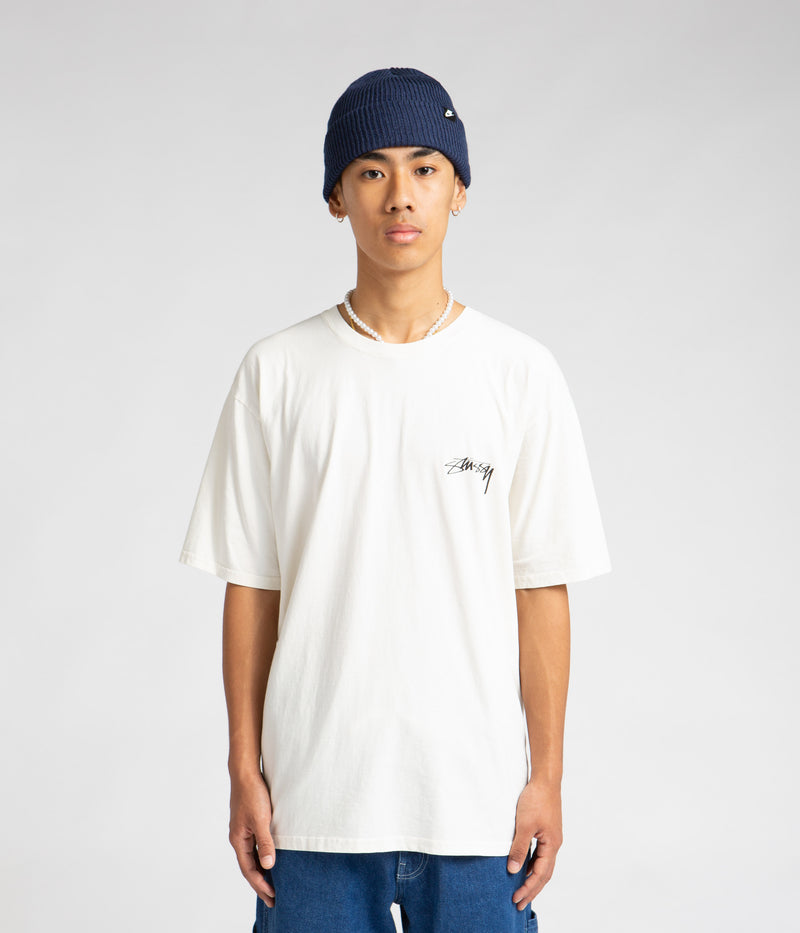 Stussy 100% Pigment Dyed T-Shirt in Natural