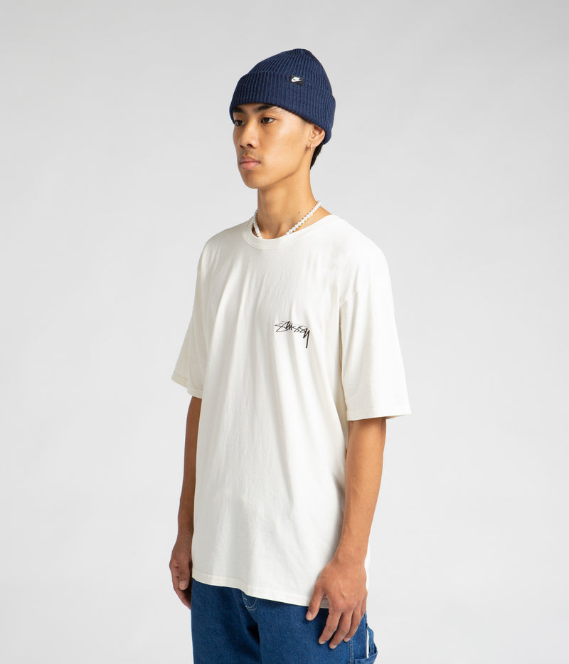 Stussy 100% Pigment Dyed T-Shirt in Natural